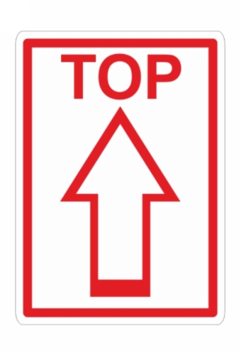 Zelfklevende Etiketten Top Rechtop Vervoeren 98x70mm 500stuks