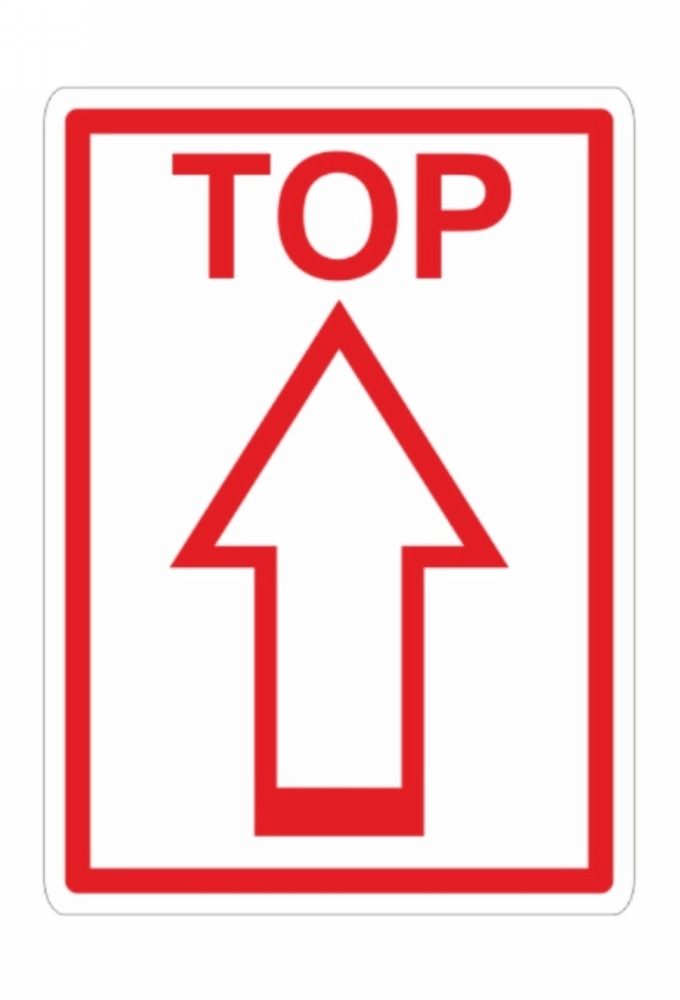 Zelfklevende Etiketten Top Rechtop Vervoeren 98x70mm 500stuks