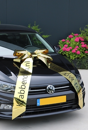 Magnum Autostrik Livorno Goud Bedrukt Met Tekst 70x50+90cm