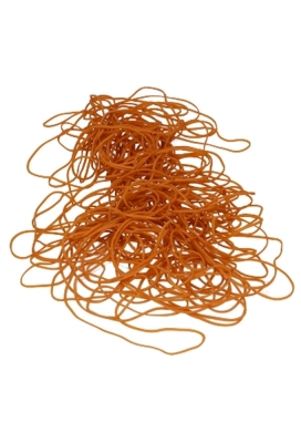 Elastiek Smal Bruin 60mm dia x 15mm x 1mm, Type 16 500gram