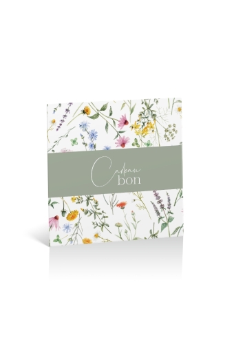 Kadobon + Cadeau Envelop Carrera Spring wildflowers 12x12x1.5cm 10stuks