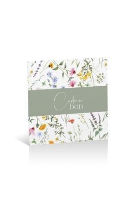 Kadobon + Cadeau Envelop Carrera Spring wildflowers 12x12x1.5cm 10stuks