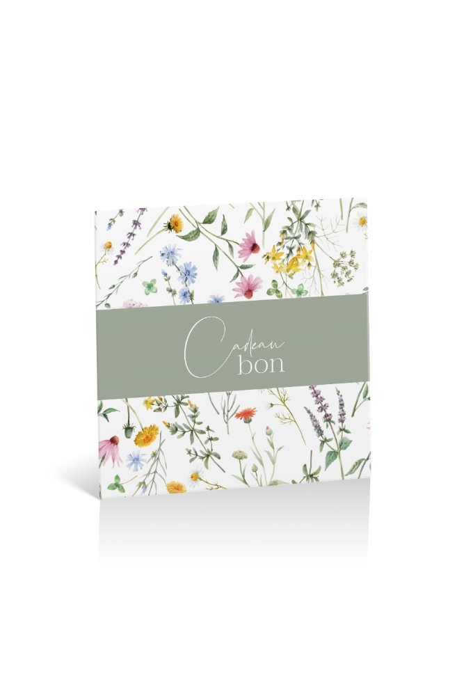 Kadobon + Cadeau Envelop Carrera Spring wildflowers 12x12x1.5cm 10stuks