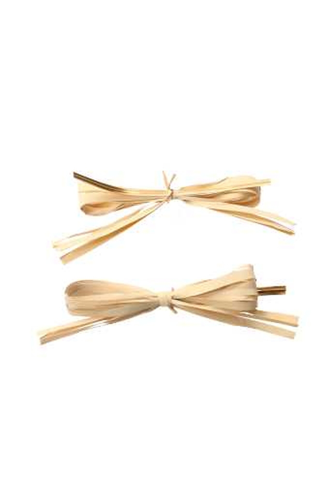 Cadeaustrikje Raffia Naturel Met Gouden Clipje 7.5x5cm 250stuks