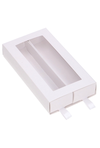Bonbondoosjes 2 Ladeboxje Wit Glans Laag 16x8.6x2.8cm 4st