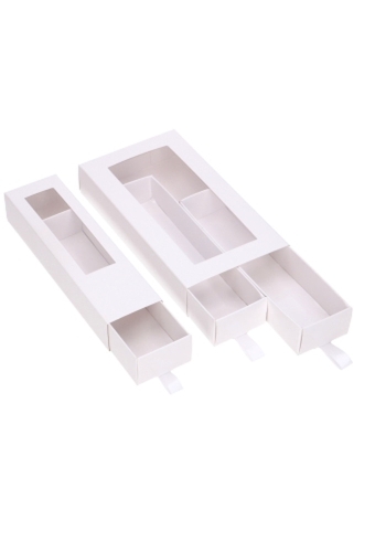 Bonbondoosjes 2 Ladeboxje Wit Glans Laag 16x8.6x2.8cm 4st