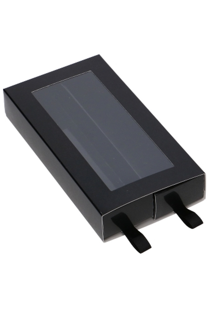 Bonbondoosjes 2 Ladeboxje Zwart Glans Laag 16x8.6x2.8cm 9st