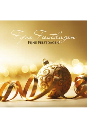 Kadobon Fijne Kerstdagen Goud + Envelop 12x12cm 12stuks