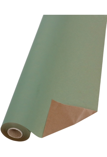 Bio Kraftpapier Bruin Kraft Salie Groen 70cm x 50meter 65gram
