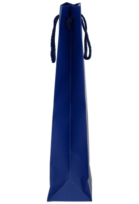 Wijntasjes Latina 1 Fles Donker Blauw Met Koord 12x9x39cm 12stuks