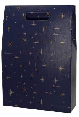 Luxe Wijndozen Vigo Blauw voor 3 fles 27x9x38.5cm 30stuks
