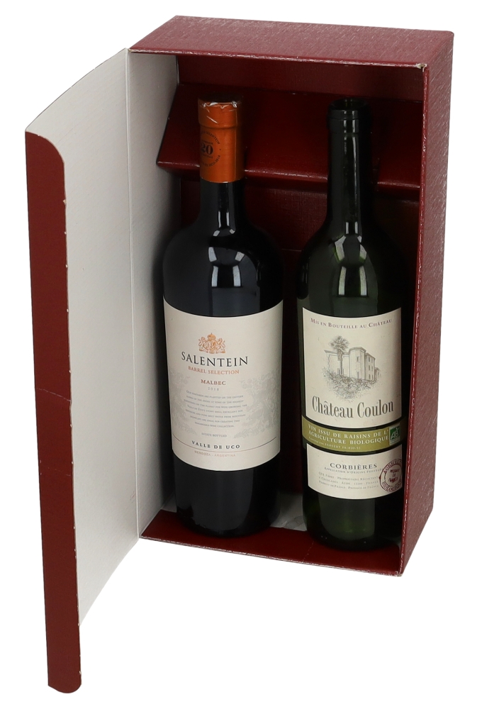 Luxe Wijndozen Ferro Bordeaux voor 2 fles 34x18.5x9cm 30stuks