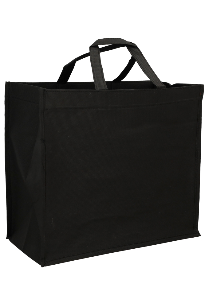 Kersttas Merry Christmas Nonwoven Bigshop Zwart 40x20x35cm 10stuks