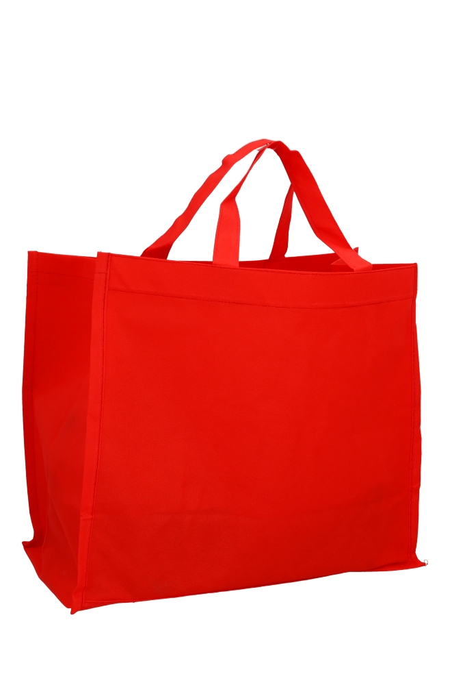 Kersttas Merry Christmas Nonwoven Bigshop Rood 40x20x35cm 10stuks