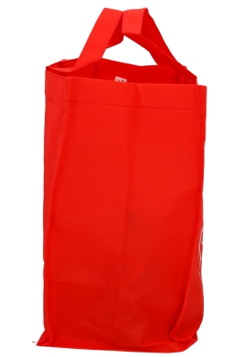 Kersttas Merry Christmas Nonwoven Bigshop Rood 40x20x35cm 10stuks