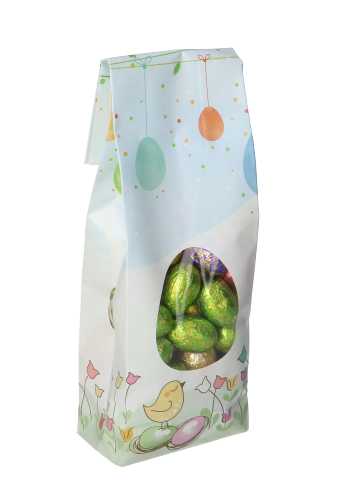 Blokbodemzakjes Venster Eitjes & Gele Kuiken 10x6x30cm 50st