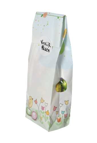 Blokbodemzakjes Venster Eitjes & Gele Kuiken 10x6x30cm 50st