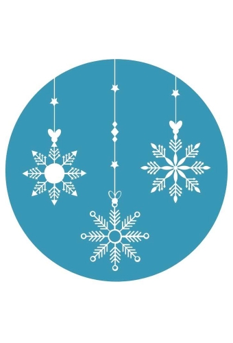 Etiketten Kerst Hangers IJs Blauw Wit 3.9m 250stuks