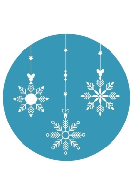 Etiketten Kerst Hangers IJs Blauw Wit 3.9m 250stuks