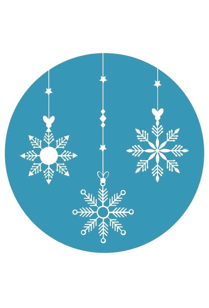Etiketten Kerst Hangers IJs Blauw Wit 3.9m 250stuks
