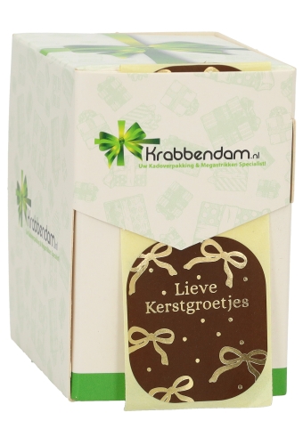 Etiketten Kerst Lieve Kerstgroetjes Bruin Goud 3.9x4.5m 250stuks