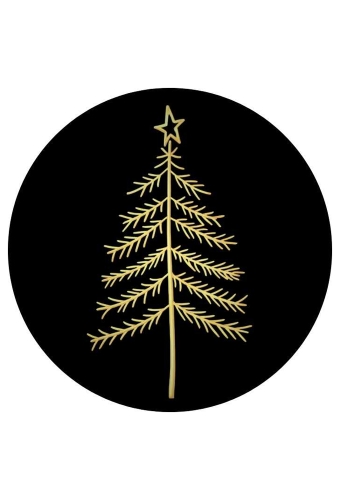 Etiketten Kerst Tree Zwart Goud 3.9m 250stuks