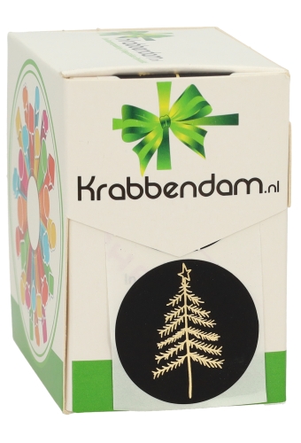 Etiketten Kerst Tree Zwart Goud 3.9m 250stuks