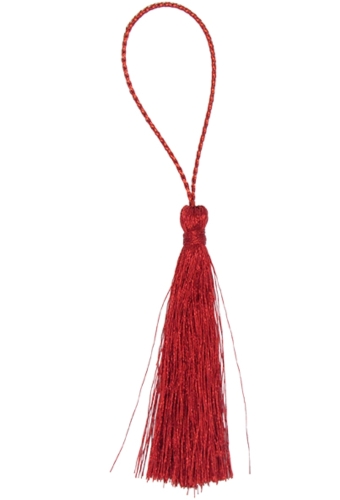 Decoratie Kwastje Tassel Rood 5.5cm 70stuks