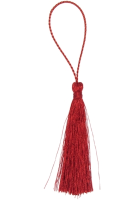 Decoratie Kwastje Tassel Rood 5.5cm 70stuks