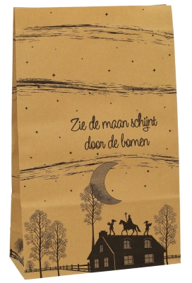 Sintzak Medium Kraft Zie De Maan Schijnt Door De Bomen 22x9x35cm 50stuks