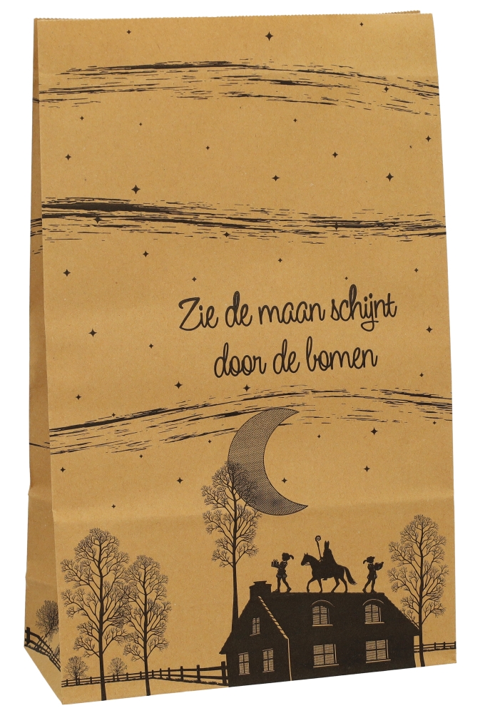 Sintzak Medium Kraft Zie De Maan Schijnt Door De Bomen 22x9x35cm 50stuks