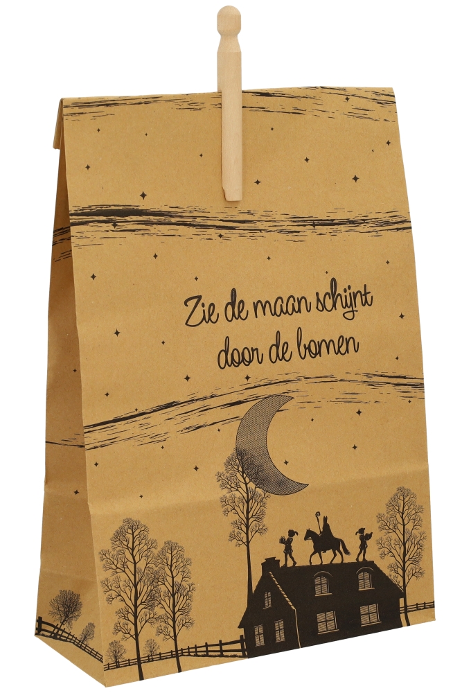 Sintzak Medium Kraft Zie De Maan Schijnt Door De Bomen 22x9x35cm 50stuks