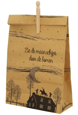 Sintzak Medium Kraft Zie De Maan Schijnt Door De Bomen 22x9x35cm 50stuks