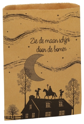 Sintzakjes Sint Zie De Maan Schijnt Door De Bomen 18x25cm 100stuks