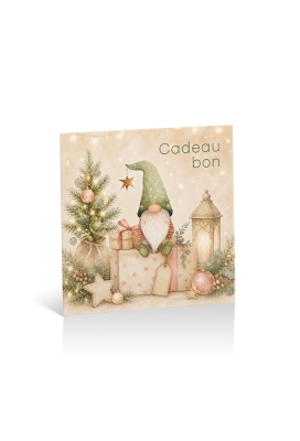 Kadobon + Cadeau Envelop Viva Christmas Gnome 12x12x1.5cm 10stuks