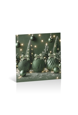 Kadobon + Cadeau Envelop Viva Christmas Green 12x12x1.5cm 10stuks