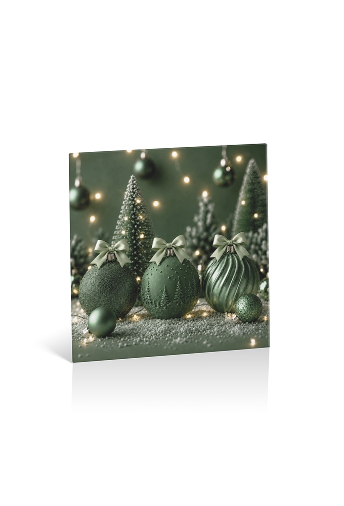 Kadobon + Cadeau Envelop Viva Christmas Green 12x12x1.5cm 10stuks