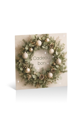 Kadobon + Cadeau Envelop Viva Christmas Wreath 12x12x1.5cm 10stuks