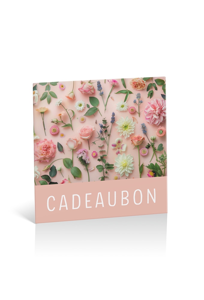 Kadobon + Cadeau Envelop Viva Pink Garden 12x12x1.5cm 10stuks