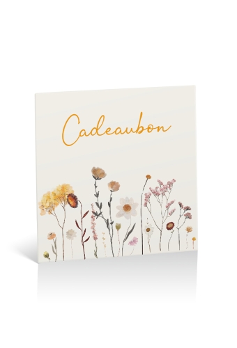 Kadobon + Cadeau Envelop Viva Wild Flowers 12x12x1.5cm 10stuks