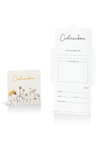 Kadobon + Cadeau Envelop Viva Wild Flowers 12x12x1.5cm 10stuks
