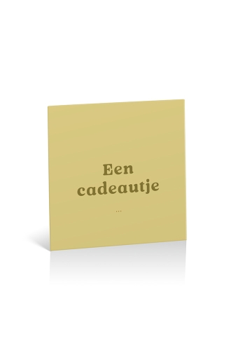 Kadobon + Cadeau Envelop Viva Cadeautje Gold 12x12x1.5cm 10stuks