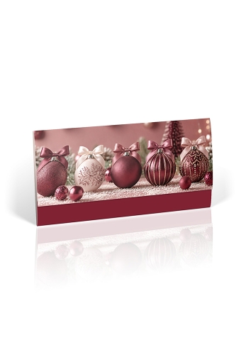 Cadeaubon + Cadeau Envelop Nuance Christmas Bordeaux 21.5x10.5cm 10 stuks