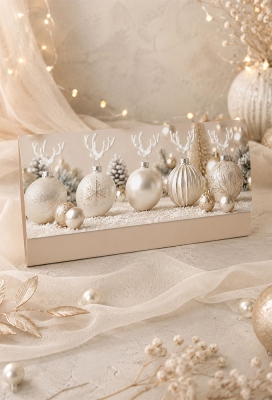 Cadeaubon + Cadeau Envelop Nuance Christmas Champagne 21.5x10.5cm 10 stuks