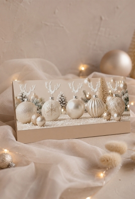 Cadeaubon + Cadeau Envelop Nuance Christmas Champagne 21.5x10.5cm 10 stuks