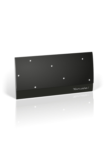 Cadeaubon + Cadeau Envelop Nuance Stars Black 21.5x10.5cm 10 stuks
