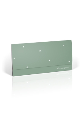 Cadeaubon + Cadeau Envelop Nuance Stars Green 21.5x10.5cm 10 stuks