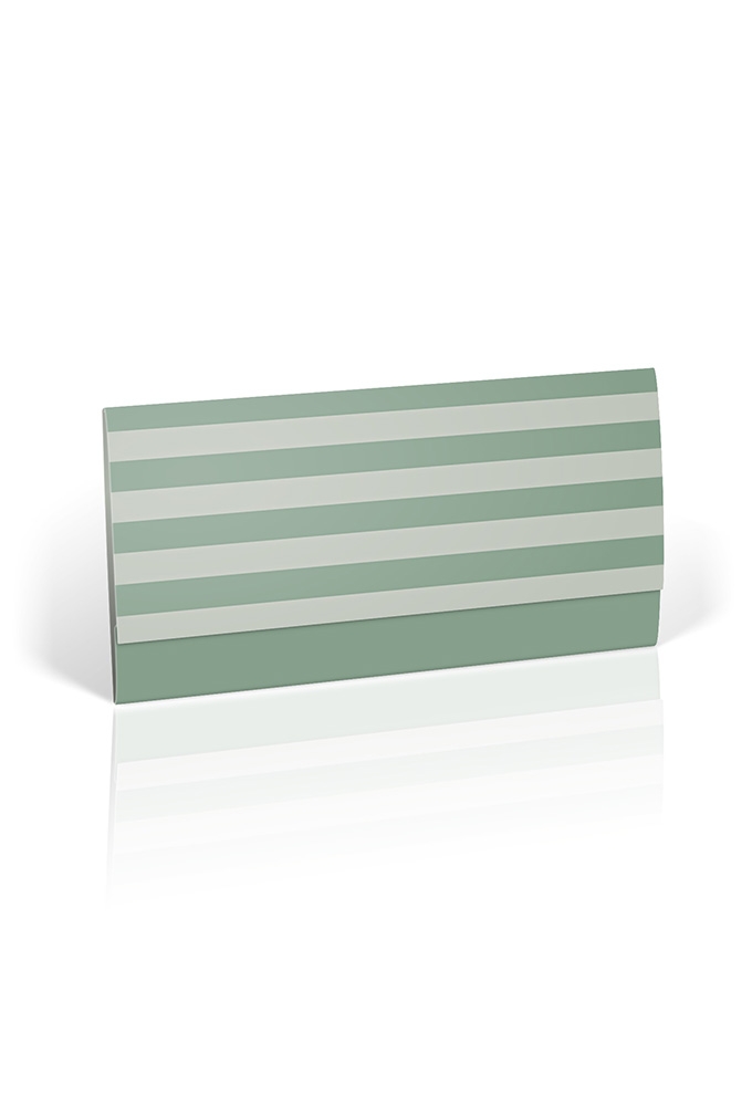 Cadeaubon + Cadeau Envelop Nuance Stripes Green 21.5x10.5cm 10 stuks