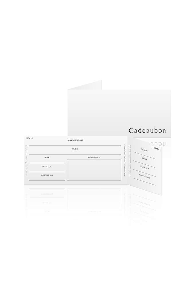 Cadeaubon + Cadeau Envelop Nuance Stripes Taupe 21.5x10.5cm 10 stuks
