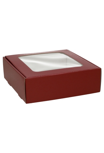 Geschenkdoos Vista Venster Bordeaux 25x25x8cm 100stuks